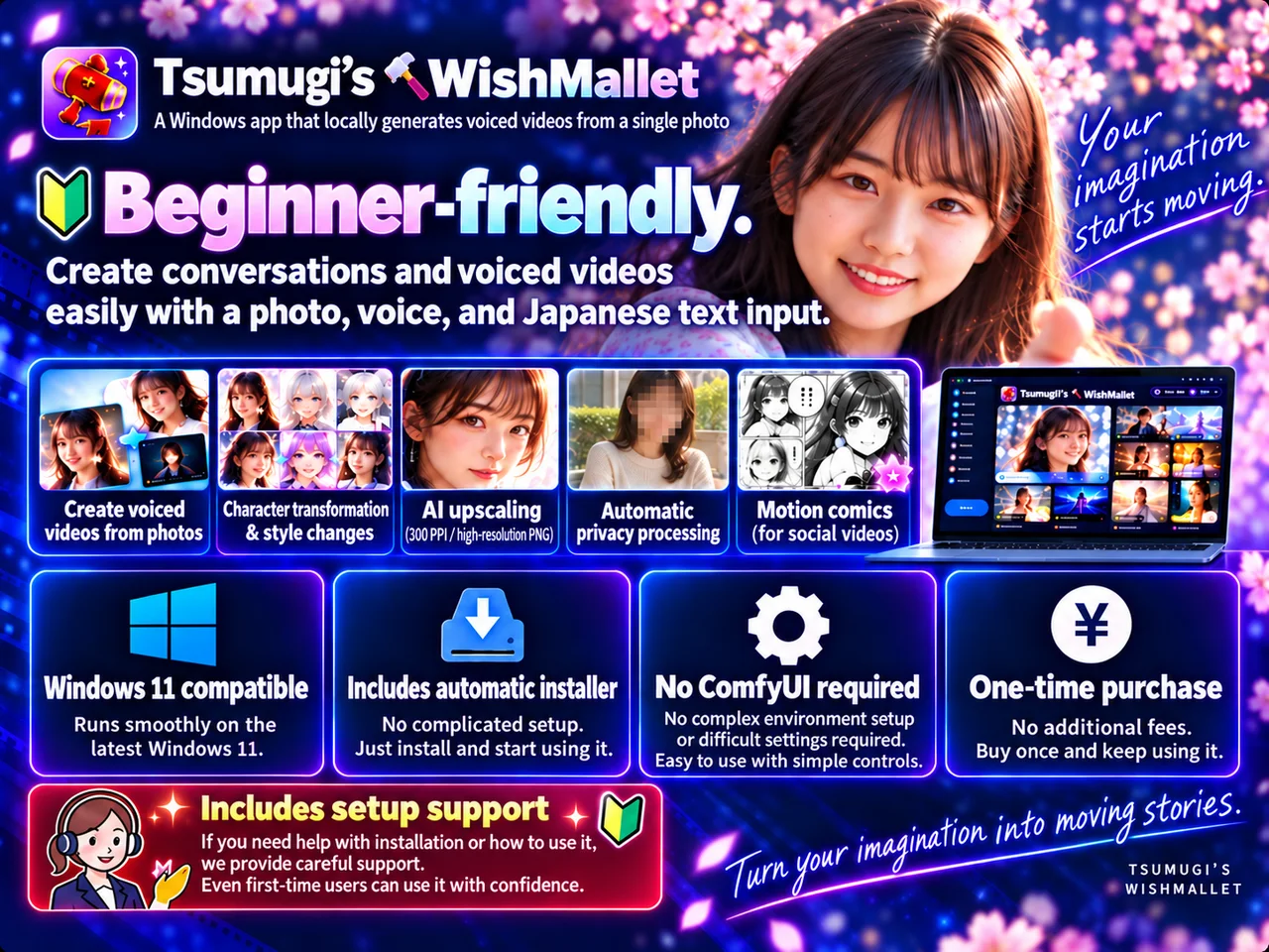 Beginner-friendly talking videos from a photo on Windows — no ComfyUI, auto installer